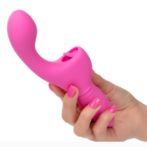 Dương vật giả CalExotics Kiss Flicker rung liếm, silicon mềm Dương vật giả CalExotics Kiss Flicker rung liếm, silicon mềm